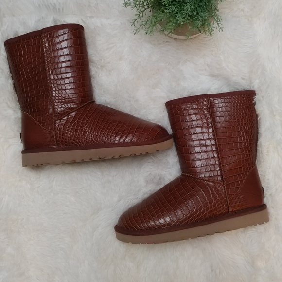 UGG Shoes - Classic Short Croc Embossed UGG Boots 